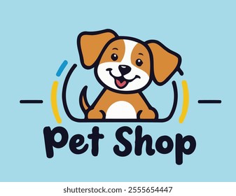 Dog Pet Shop Business Logo Vector Illustration