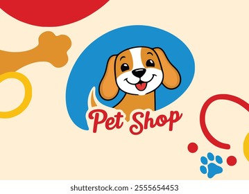 Dog Pet Shop Business Logo Vector Illustration