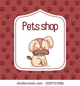 Dog pet shop cartoon