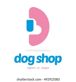 DOG PET SHOP LOGO ICON SYMBOL TEMPLATE