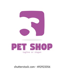 DOG PET SHOP SIMPLE LOGO ICON SYMBOL TEMPLATE