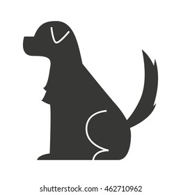 dog pet silhouette icon vector illustration icon