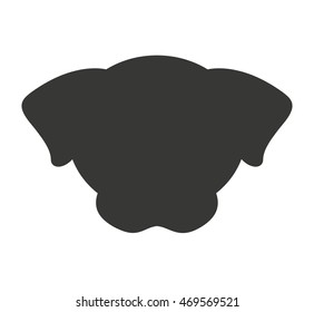 dog pet silhouette isolated icon vector illustration design