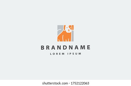 Dog Pet Simple Logo Vector Design Icon