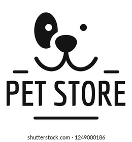 Dog pet store logo. Simple illustration of dog pet store vector logo for web design isolated on white background