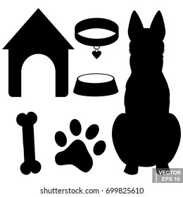 Dog. A pet. Vector illustration. The icon. For your design.