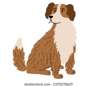 Dog. Pets, animals, canine theme design element in contemporary simple flat style. Vector cartoon Illustration isolated on the white background.