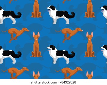 Dog Pharaoh Hound Cartoon Seamless Wallpaper