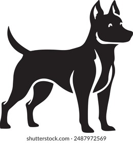 a dog picture silhouette vector style illustration