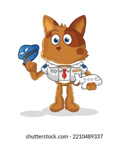 the dog pilot mascot. cartoon vector