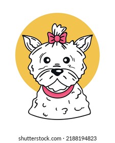 Dog With Pink Bowtie Character