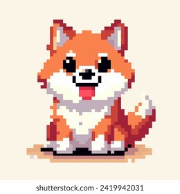 imagen de píxel de perro de 8 bits