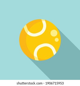 Dog play ball icon. Flat illustration of dog play ball vector icon for web design