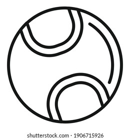 Dog play ball icon. Outline dog play ball vector icon for web design isolated on white background