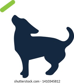 Dog play icon in trendy flat style isolated on white background
