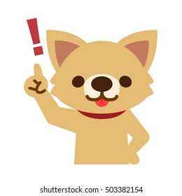 Dog pointing the finger