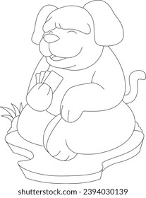 Dog Poker Poker cards Card game Animal Vector Graphic Art Illustration