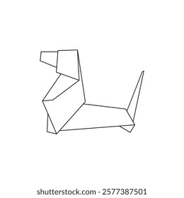 Dog Polygonal Lines, can use for Logo, Pictogram, Animal Figure, Website, Apps, or Graphic Design Element. Vector Illustration