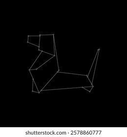 Dog Polygonal Lines, can use for Logo, Pictogram, Animal Figure, Website, Apps, or Graphic Design Element. Vector Illustration