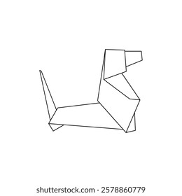 Dog Polygonal Lines, can use for Logo, Pictogram, Animal Figure, Website, Apps, or Graphic Design Element. Vector Illustration