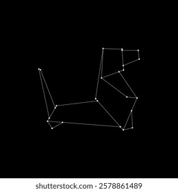 Dog Polygonal Lines, can use for Logo, Pictogram, Animal Figure, Website, Apps, or Graphic Design Element. Vector Illustration