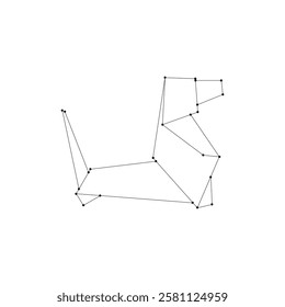 Dog Polygonal Lines, can use for Logo, Pictogram, Animal Figure, Website, Apps, or Graphic Design Element. Vector Illustration