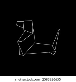 Dog Polygonal Lines, can use for Logo, Pictogram, Animal Figure, Website, Apps, or Graphic Design Element. Vector Illustration