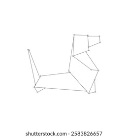 Dog Polygonal Lines, can use for Logo, Pictogram, Animal Figure, Website, Apps, or Graphic Design Element. Vector Illustration