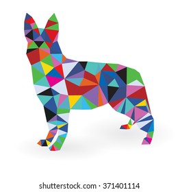 Dog polygonal style