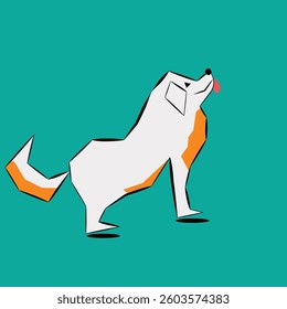 dog in polygonal style vector design clean and latest unique