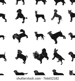 Dog, pooch, breed, and other web icon in black style.Dalmatian, shepherd, terrier, icons in set collection.