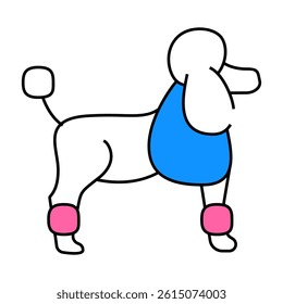dog poodle line icon vector. dog poodle sign. isolated symbol illustration