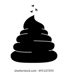 Dog poop isolated icon