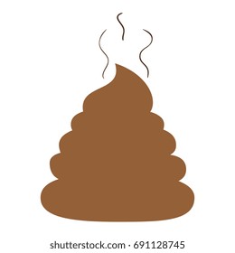 Dog poop isolated icon
