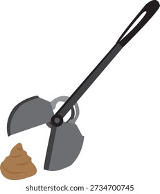 dog poop scooper vector drawing.