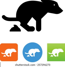 Dog pooping icon
