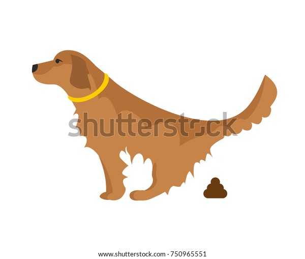 Dog Pooping Illustration Clean After Your Stock Vector (Royalty Free ...