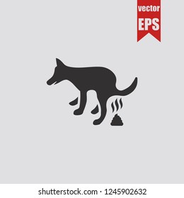 Dog poops icon.Vector illustration.