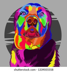 Dog Popart Colorfull