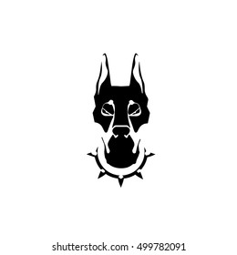 dog portrait logo icon clip art vector illustration