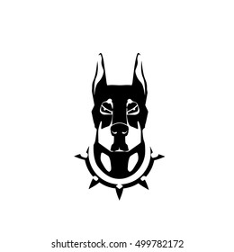 dog portrait logo icon clip art vector illustration