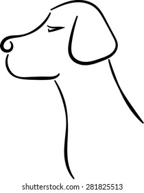Dog Portrait Logo. Vector Illustration 