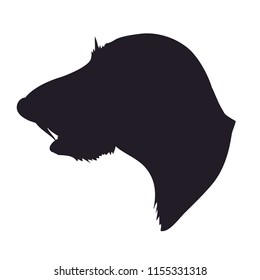 dog portrait silhouette, 
dachshund, vector, white background, silhouette,