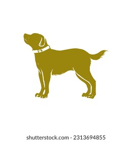 Dog pose logo design illustration