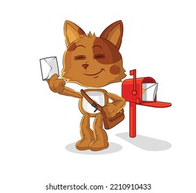 the dog postman vector. cartoon character