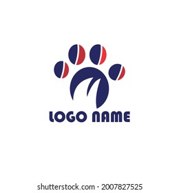 Dog Pow Animal Pet Design Logo Vector