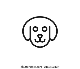 Icono de la línea premium del perro. Pictograma sencillo de alta calidad. Iconos modernos de estilo de contorno. Ilustración vectorial de trazo sobre un fondo blanco. 