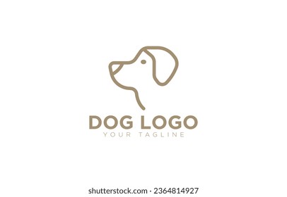 Dog premium minimalist logo vector