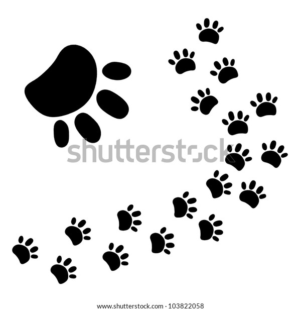 Dog Print Stock Vector (Royalty Free) 103822058
