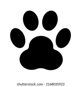 Impresión de perros o gato imprimir icono de vector plano para aplicaciones animales, sitios web u otro diseño creativo